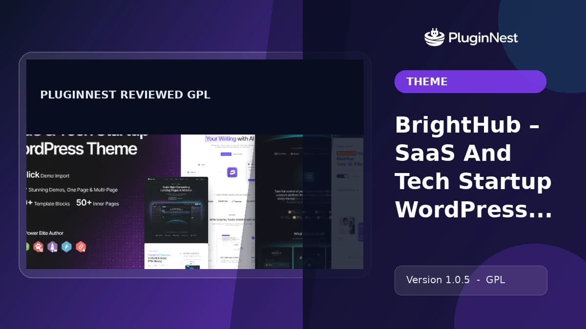 BrightHub – SaaS And Tech Startup WordPress Theme product cover