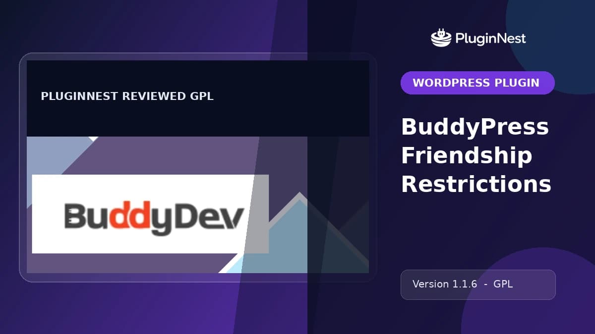 BuddyPress Friendship Restrictions product cover