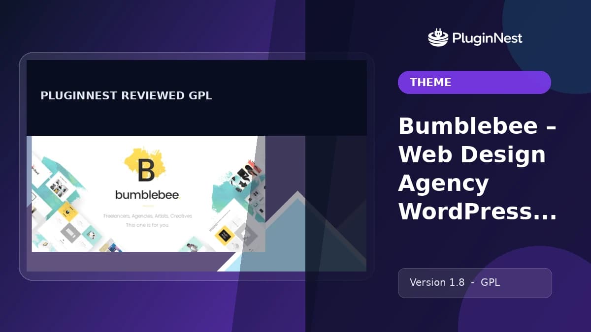 Bumblebee – Web Design Agency WordPress Theme product cover