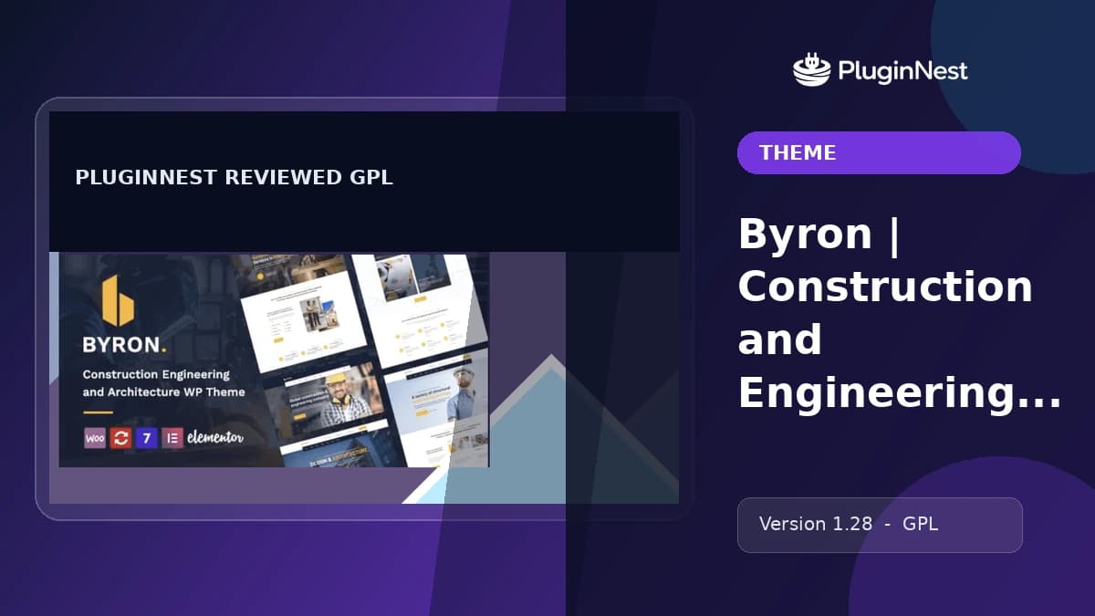 Byron | Construction and Engineering WordPress Theme product cover