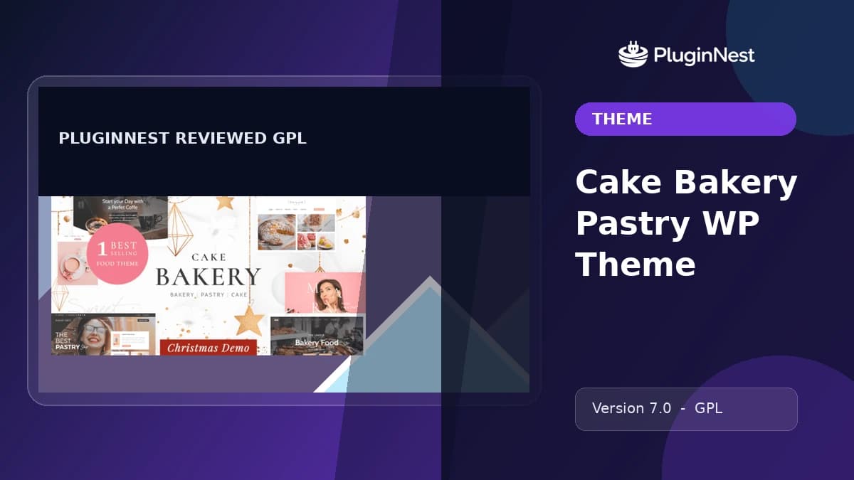 Cake Bakery Pastry WP Theme product cover