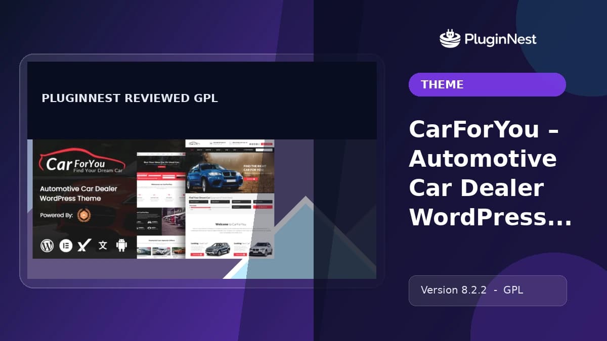 CarForYou – Automotive Car Dealer WordPress Theme product cover