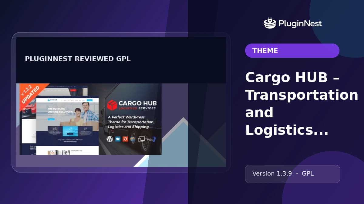 Cargo HUB – Transportation and Logistics WordPress Theme product cover