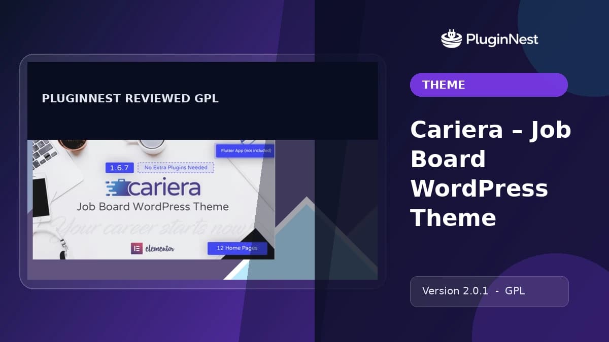 Cariera – Job Board WordPress Theme product cover