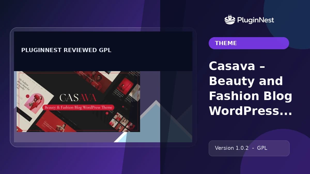 Casava – Beauty and Fashion Blog WordPress Theme product cover