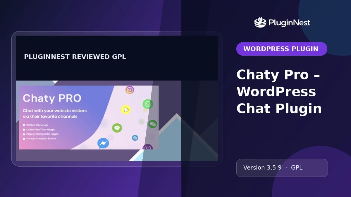 Chaty Pro – WordPress Chat Plugin product cover