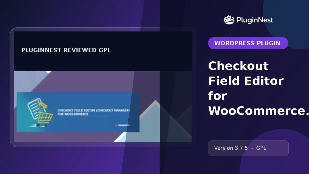 Checkout Field Editor for WooCommerce Pro product cover