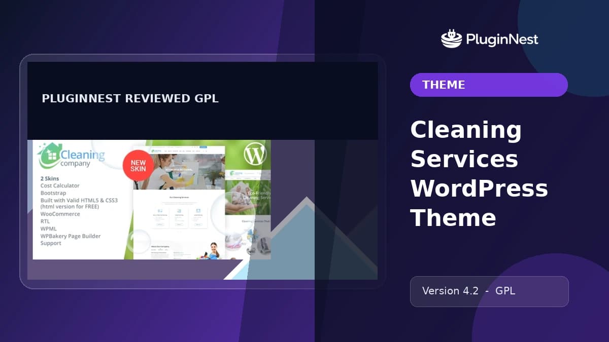 Cleaning Services WordPress Theme product cover