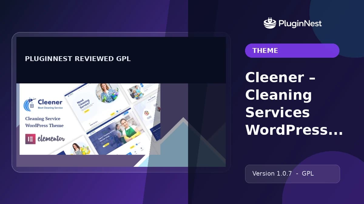 Cleener – Cleaning Services WordPress Theme product cover
