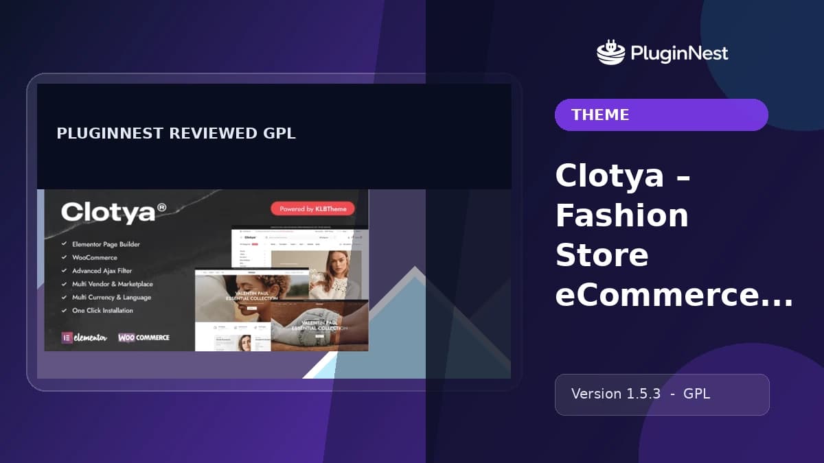 Clotya – Fashion Store eCommerce Theme product cover