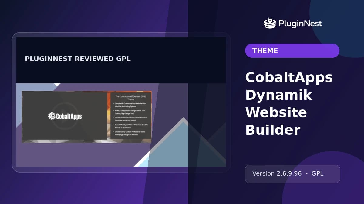 CobaltApps Dynamik Website Builder product cover