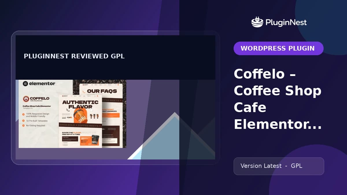 Coffelo – Coffee Shop Cafe Elementor Template Kit product cover