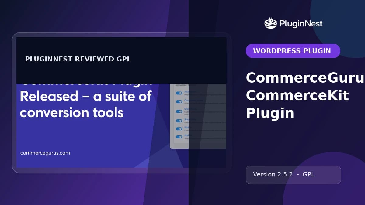 CommerceGurus CommerceKit Plugin product cover