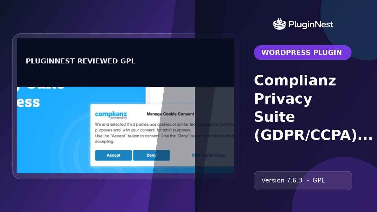 Complianz Privacy Suite (GDPR/CCPA) Pro – The Privacy Suite for WordPress product cover