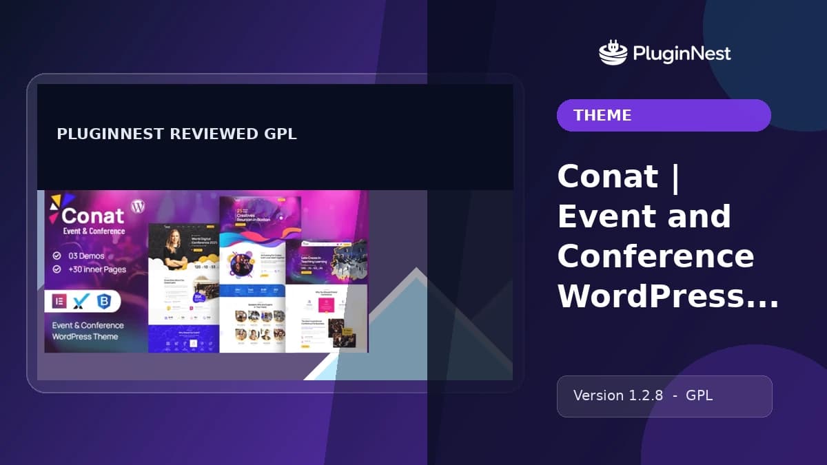 Conat | Event and Conference WordPress Theme product cover