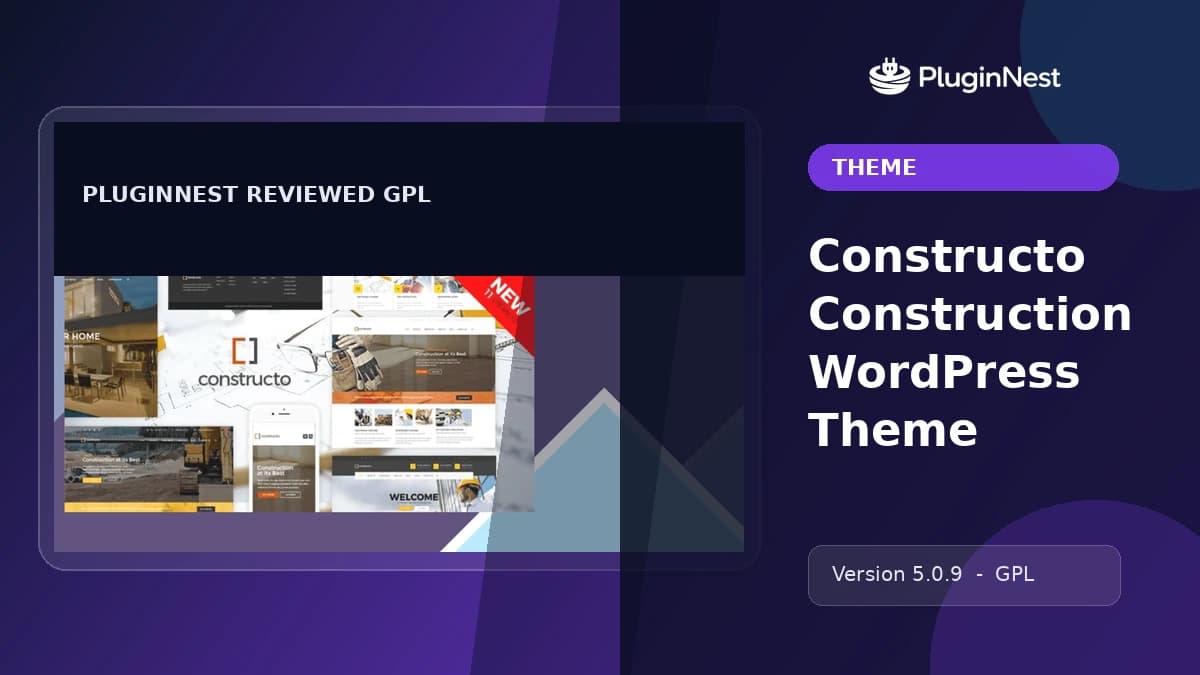 Constructo Construction WordPress Theme product cover