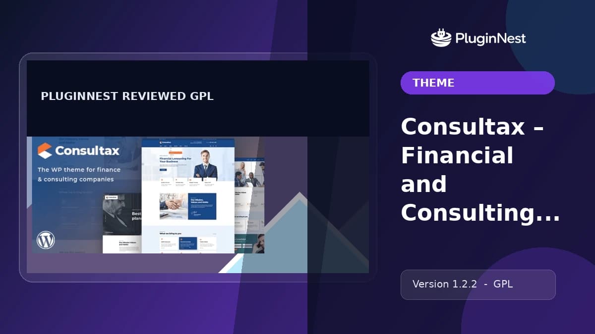 Consultax – Financial and Consulting WordPress Theme product cover