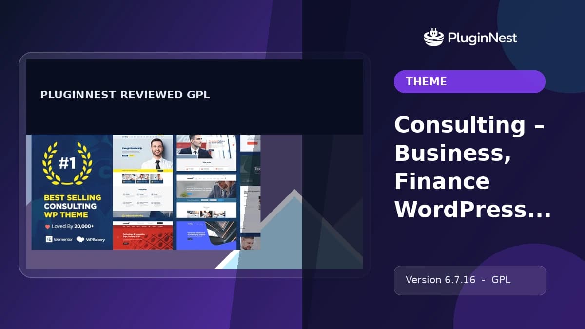 Consulting – Business, Finance WordPress Theme product cover