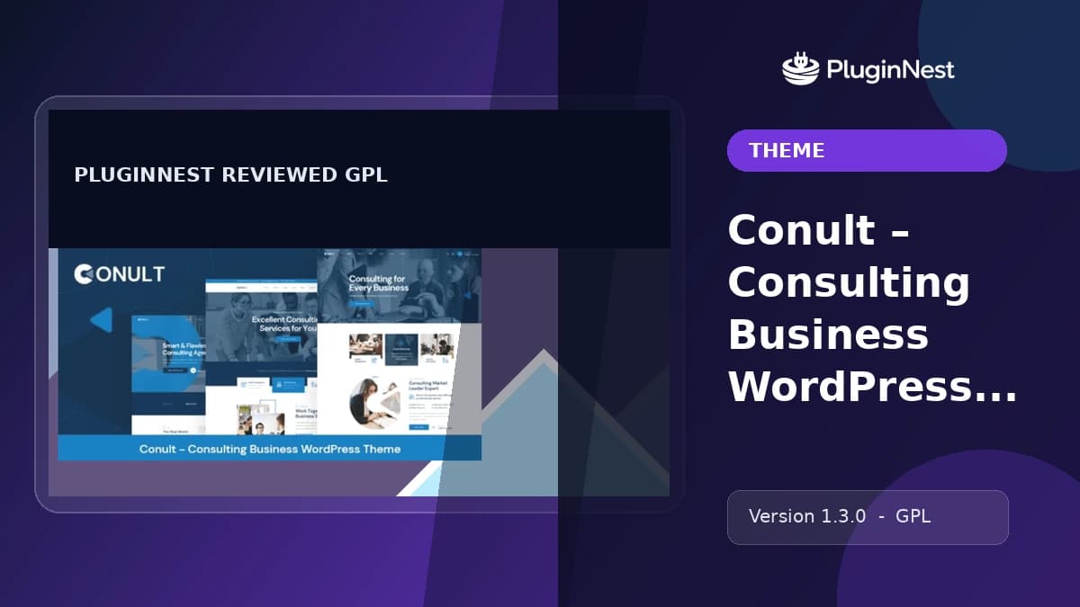 Conult – Consulting Business WordPress Themes product cover