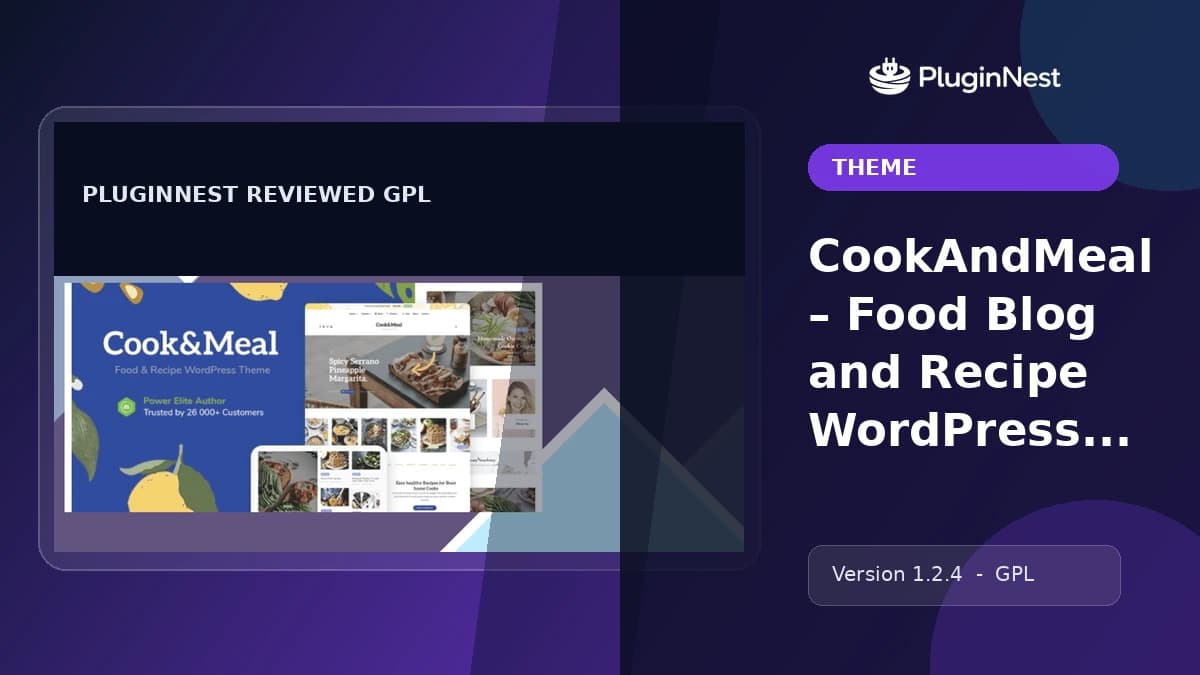 CookAndMeal – Food Blog and Recipe WordPress Theme product cover