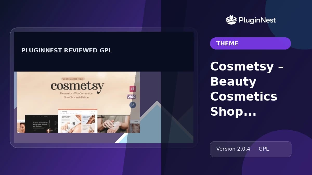 Cosmetsy – Beauty Cosmetics Shop WordPress Theme product cover