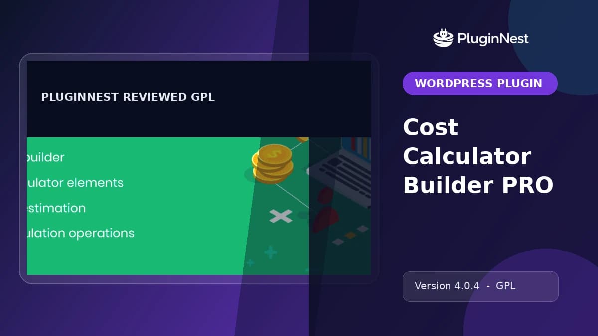 Cost Calculator Builder PRO product cover