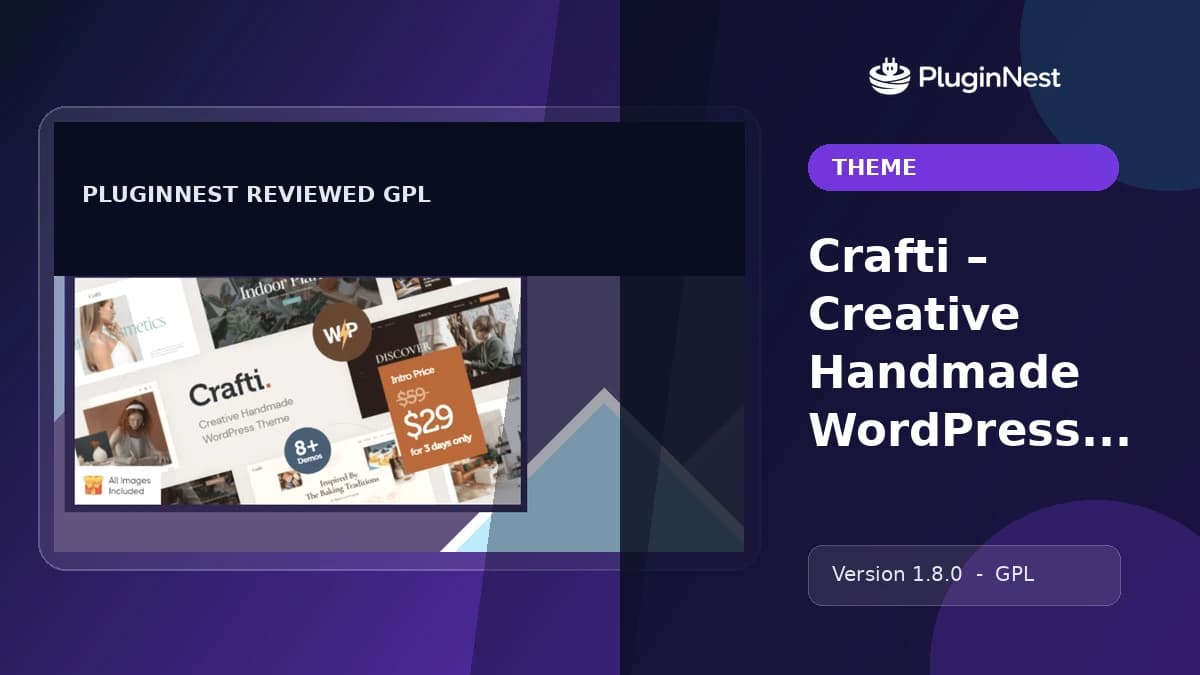 Crafti – Creative Handmade WordPress Theme product cover