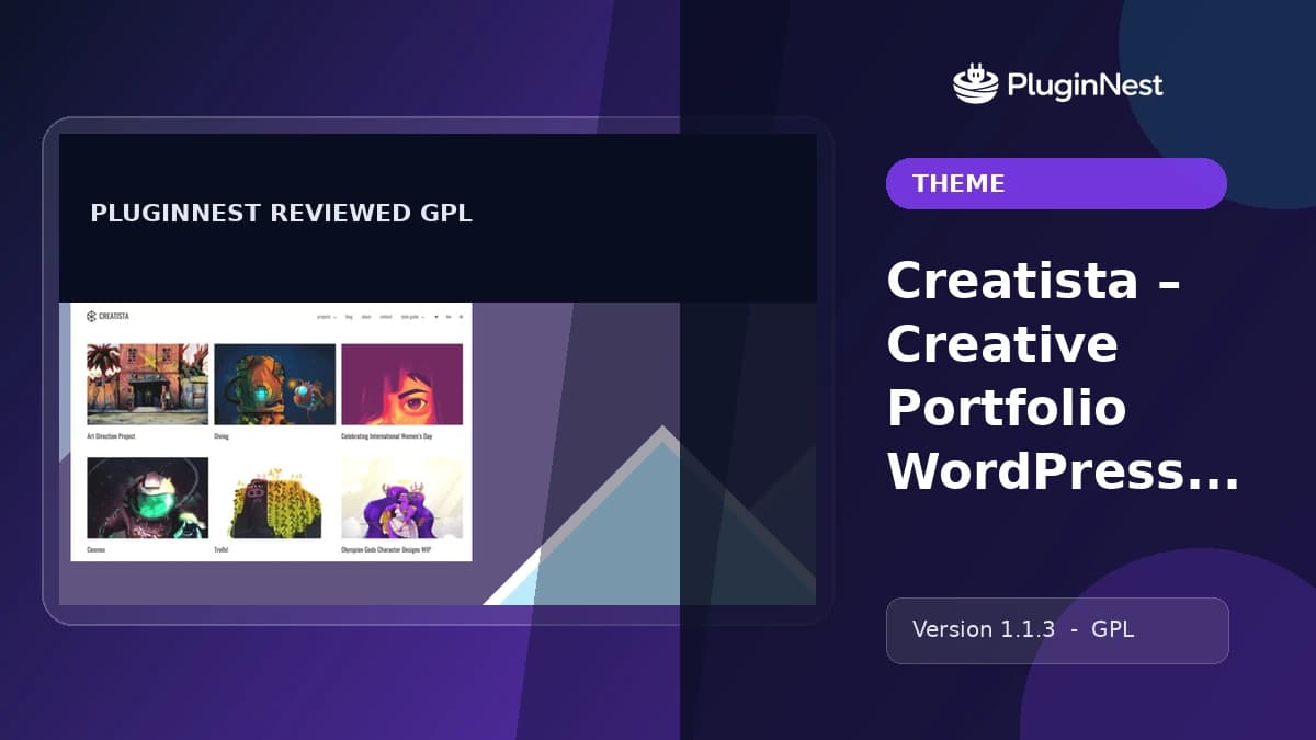 Creatista – Creative Portfolio WordPress Theme product cover