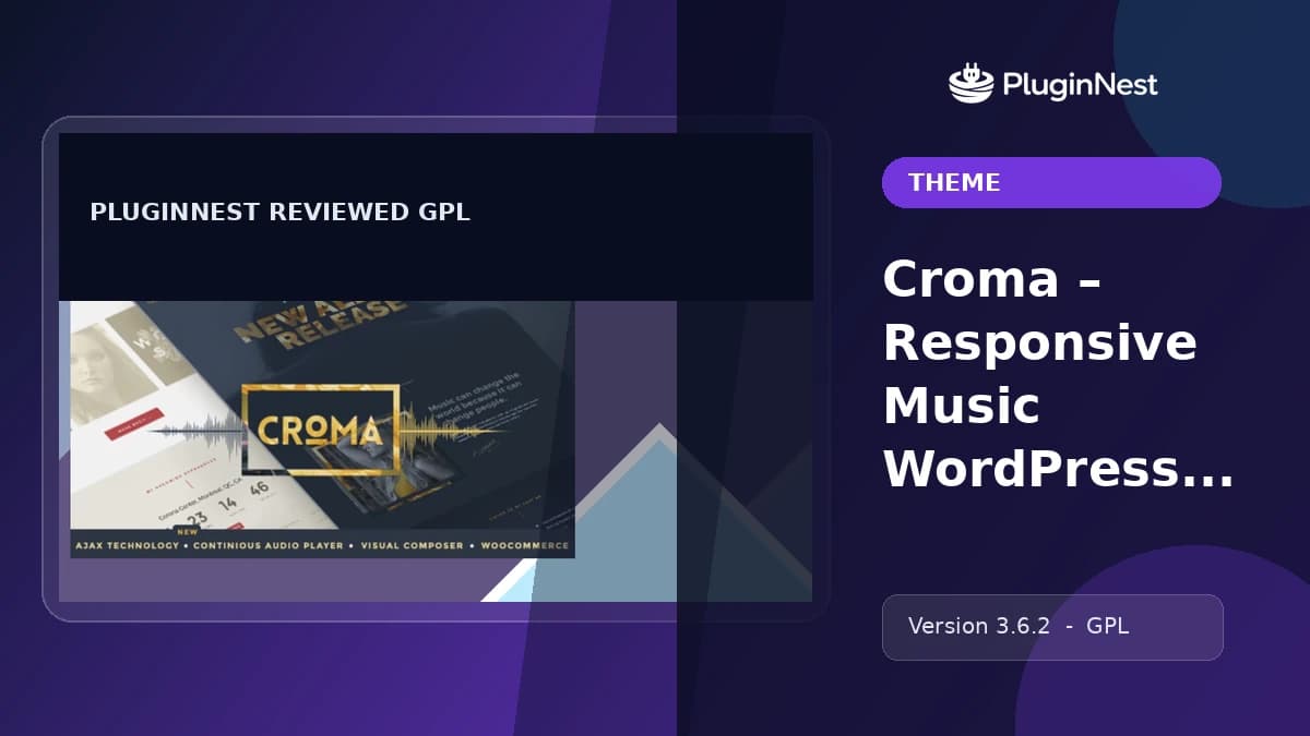 Croma – Responsive Music WordPress Theme product cover