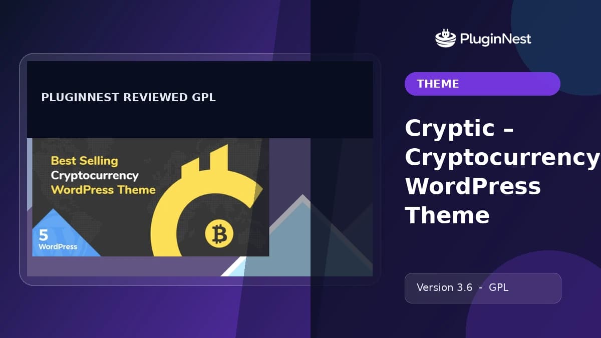 Cryptic – Cryptocurrency WordPress Theme product cover
