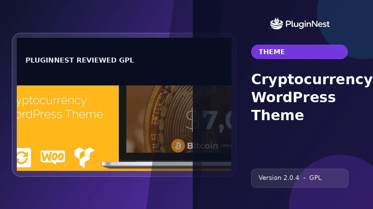 Cryptocurrency WordPress Theme product cover