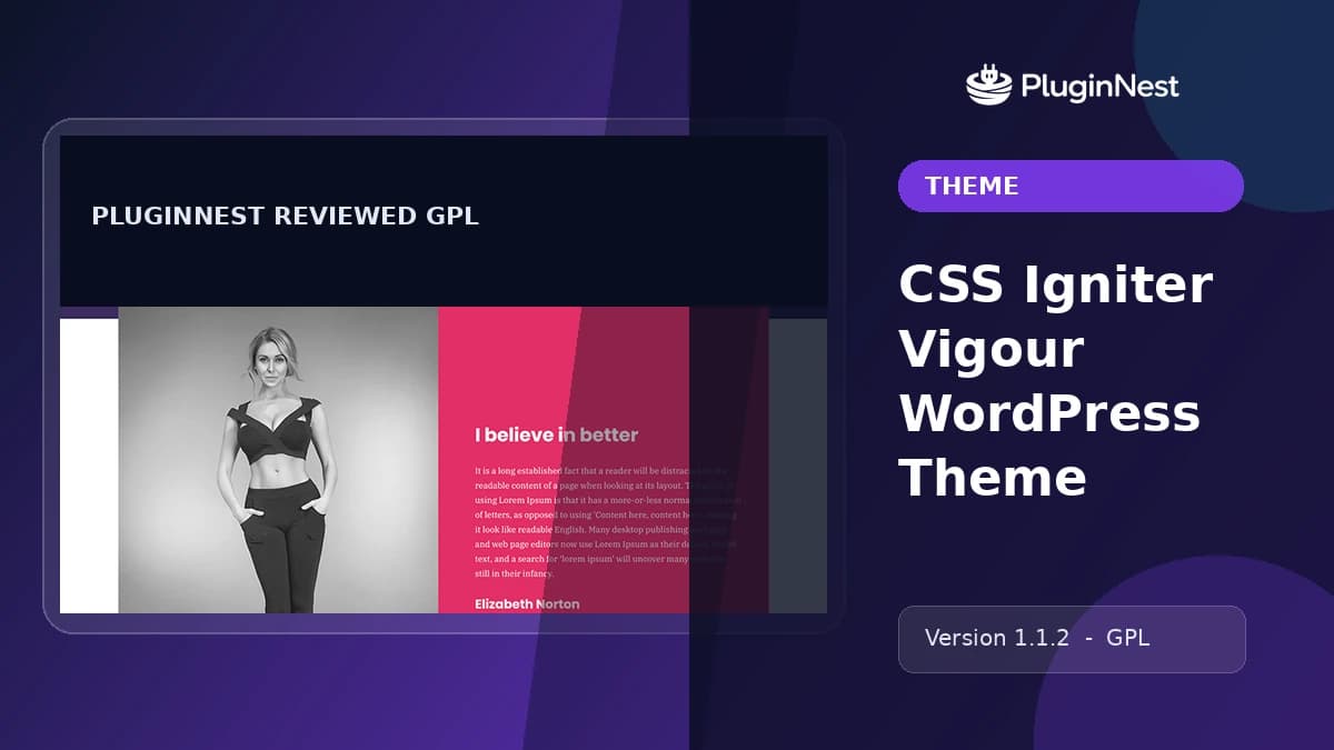 CSS Igniter Vigour WordPress Theme product cover