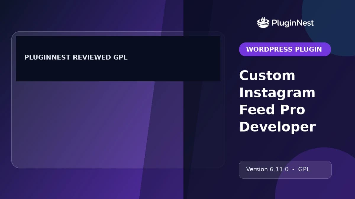 Custom Instagram Feed Pro Developer product cover