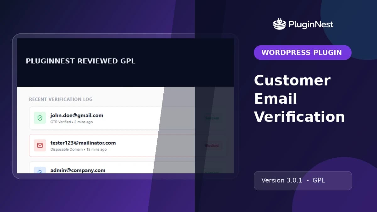 Customer Email Verification product cover