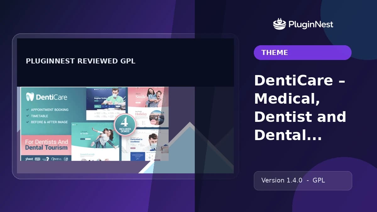 DentiCare – Medical, Dentist and Dental Clinic product cover