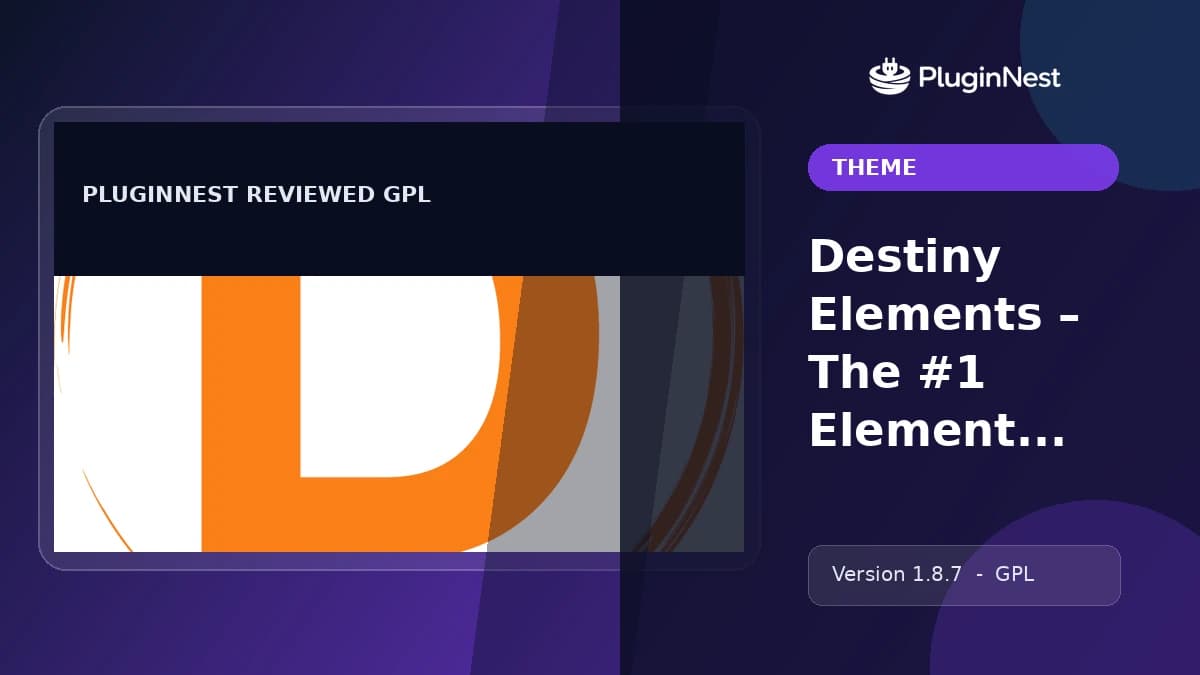 Destiny Elements – The #1 Element Addon for Breakdance product cover