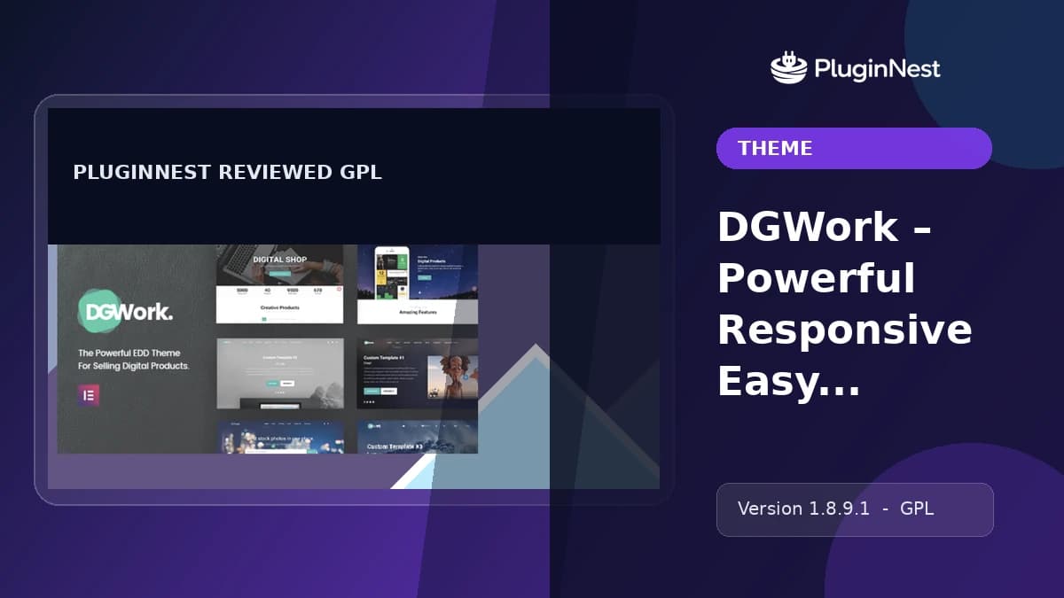 DGWork – Powerful Responsive Easy Digital Downloads Theme product cover