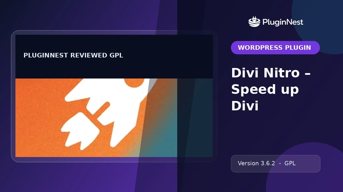 Divi Nitro – Speed up Divi product cover