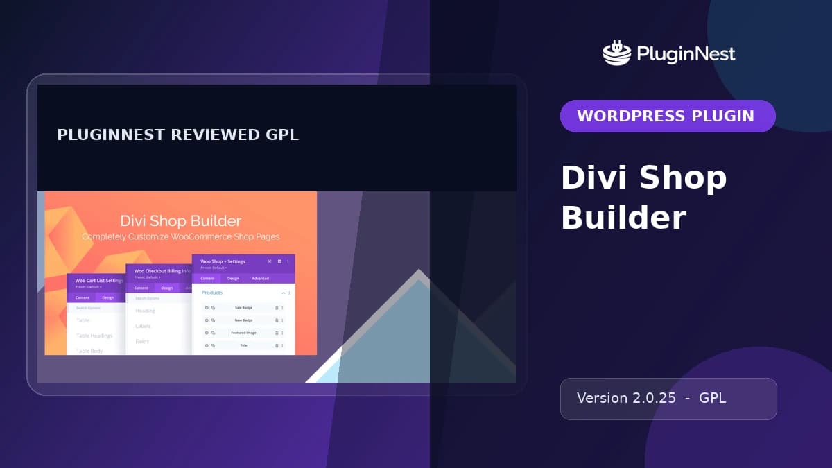 Divi Shop Builder product cover
