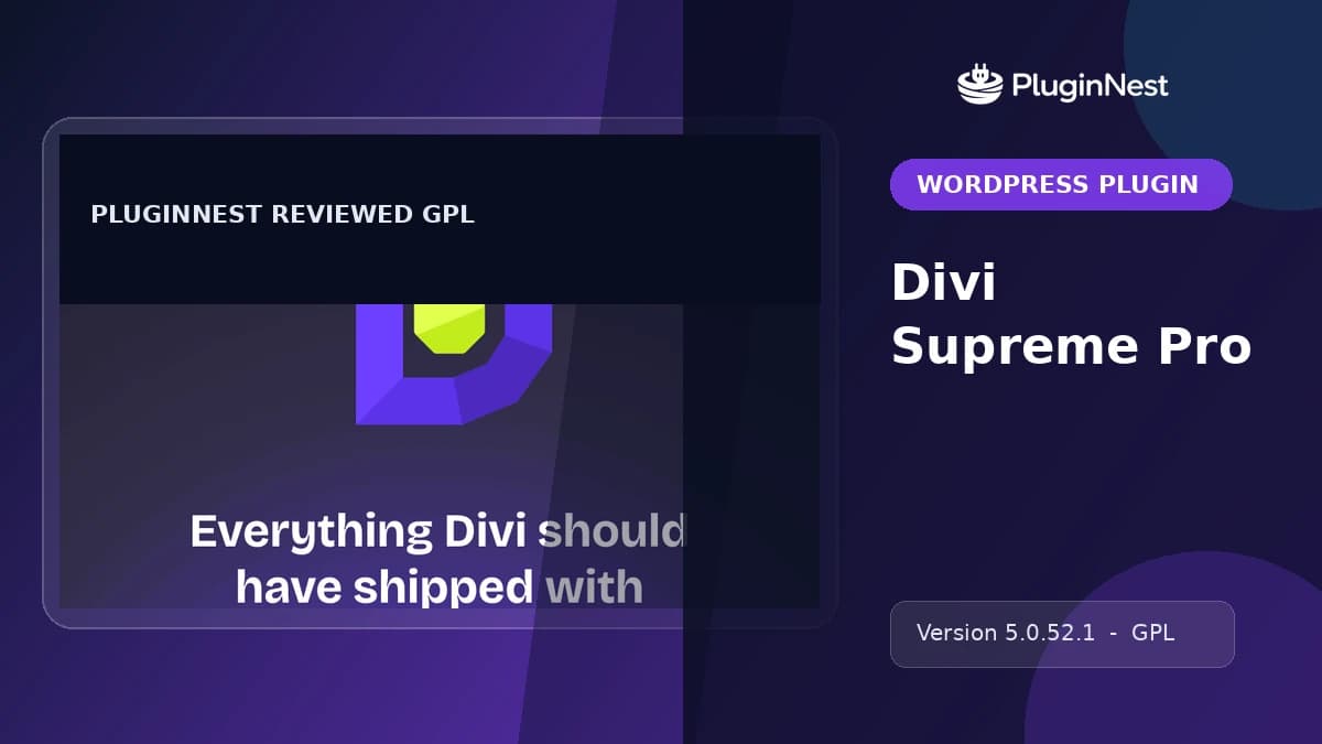 Divi Supreme Pro product cover
