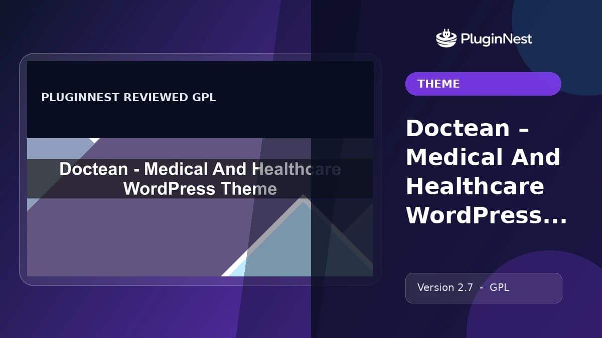 Doctean – Medical And Healthcare WordPress Theme product cover