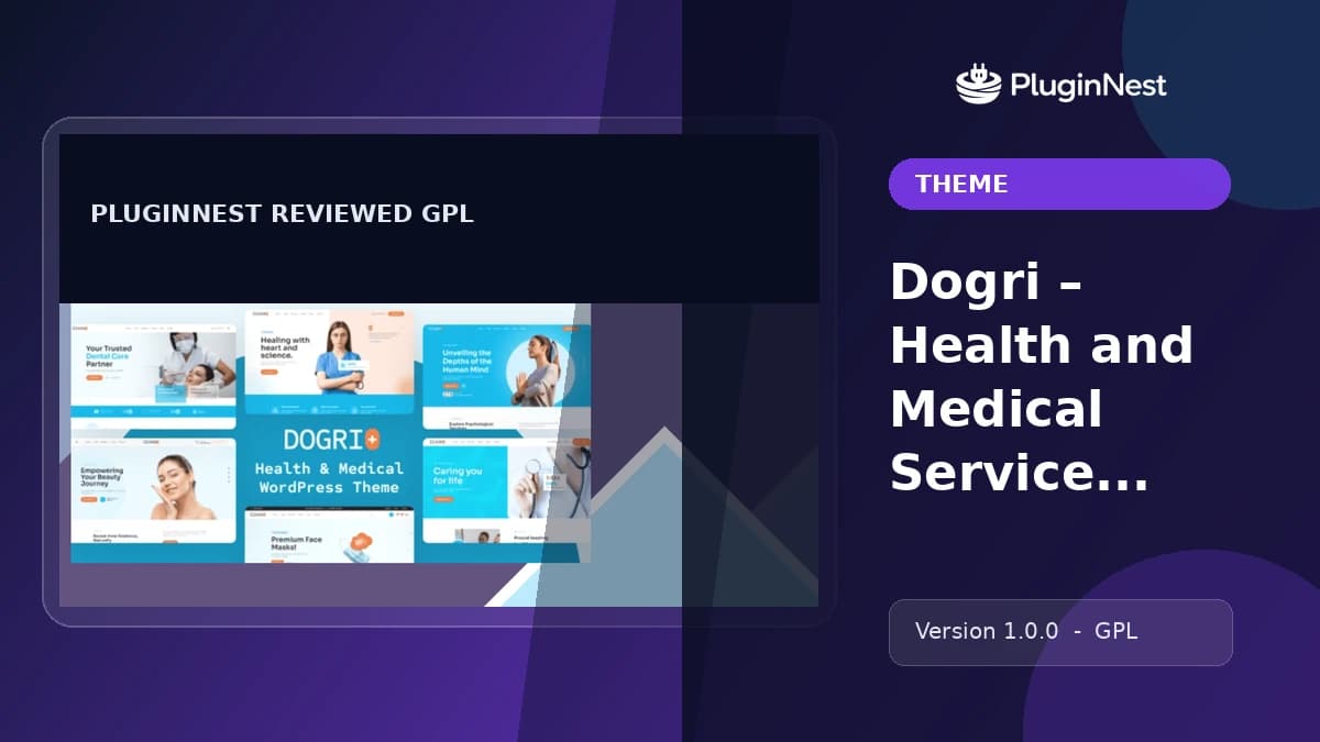Dogri – Health and Medical Service WordPress Theme product cover