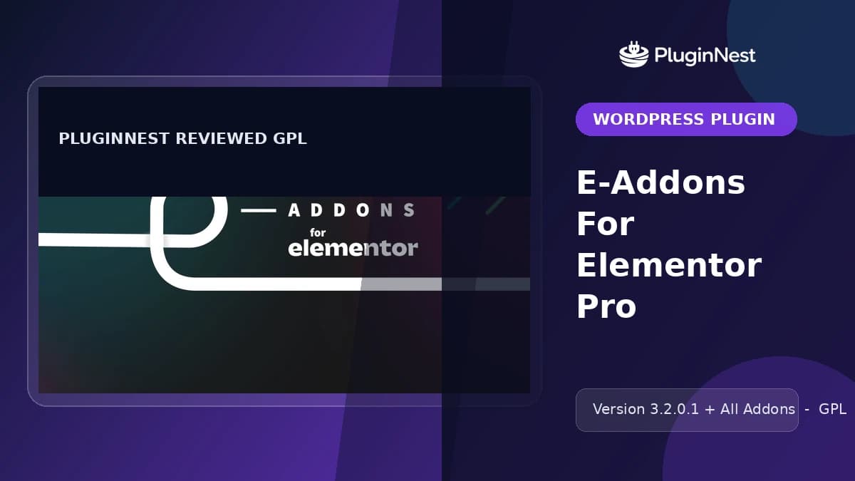 E-Addons For Elementor Pro product cover
