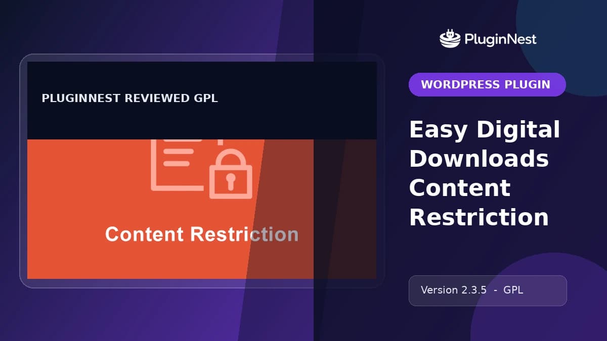 Easy Digital Downloads Content Restriction product cover