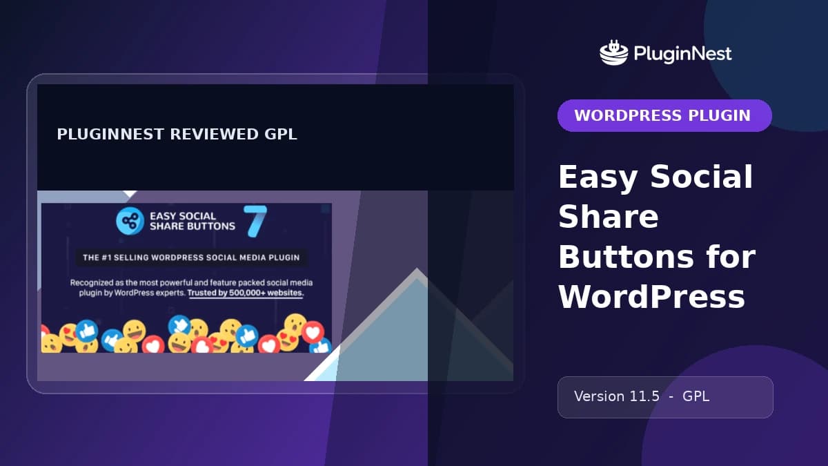 Easy Social Share Buttons for WordPress product cover