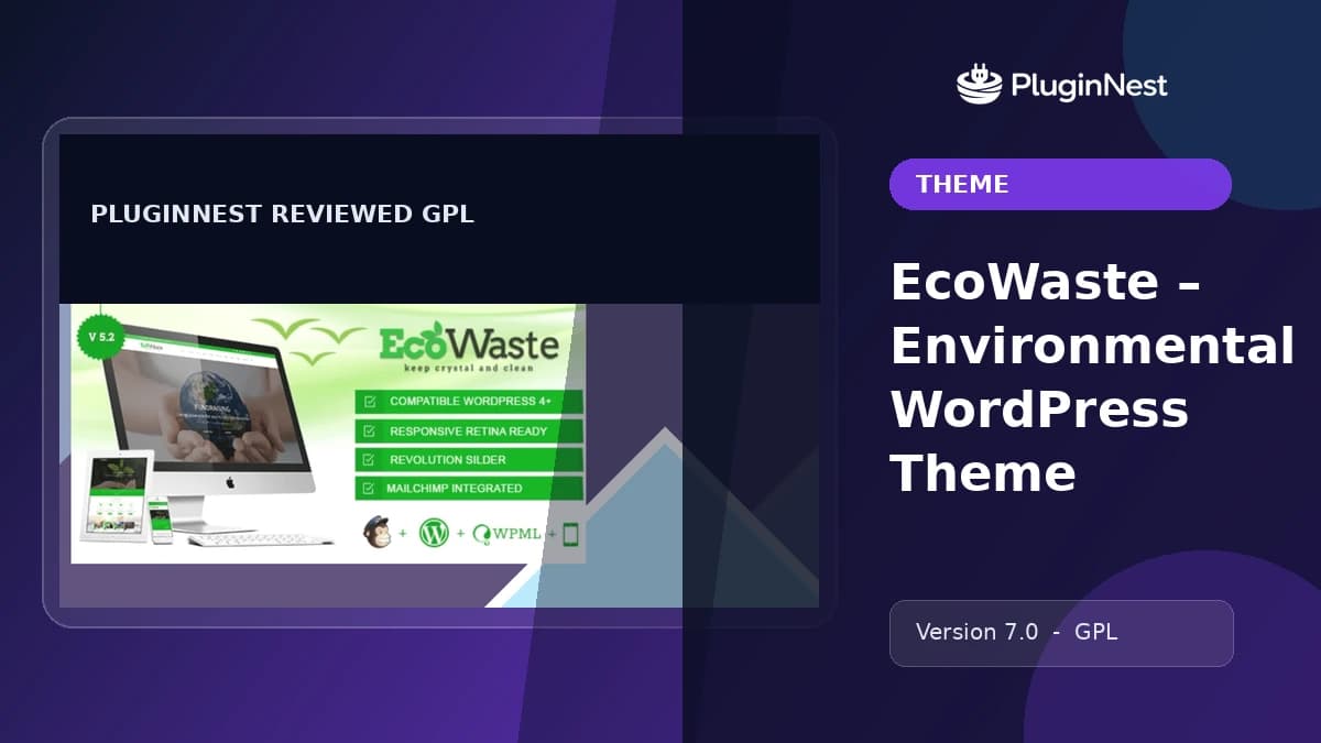 EcoWaste – Environmental WordPress Theme product cover