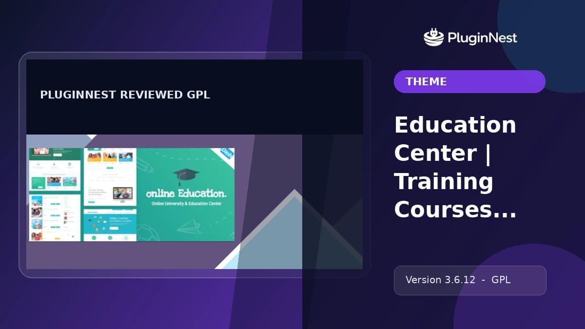Education Center | Training Courses WordPress Theme product cover