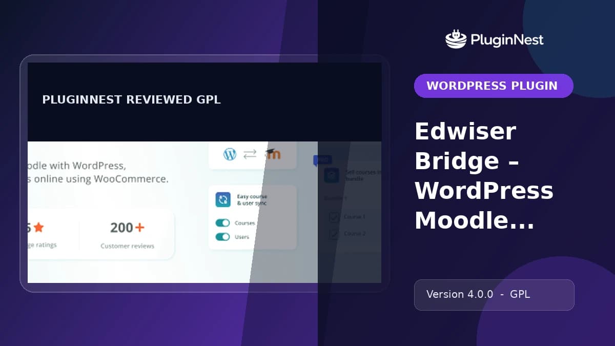 Edwiser Bridge – WordPress Moodle LMS Integration product cover