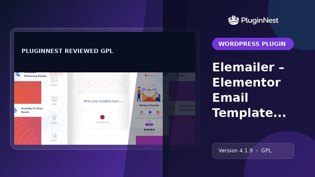 Elemailer – Elementor Email Template Builder product cover