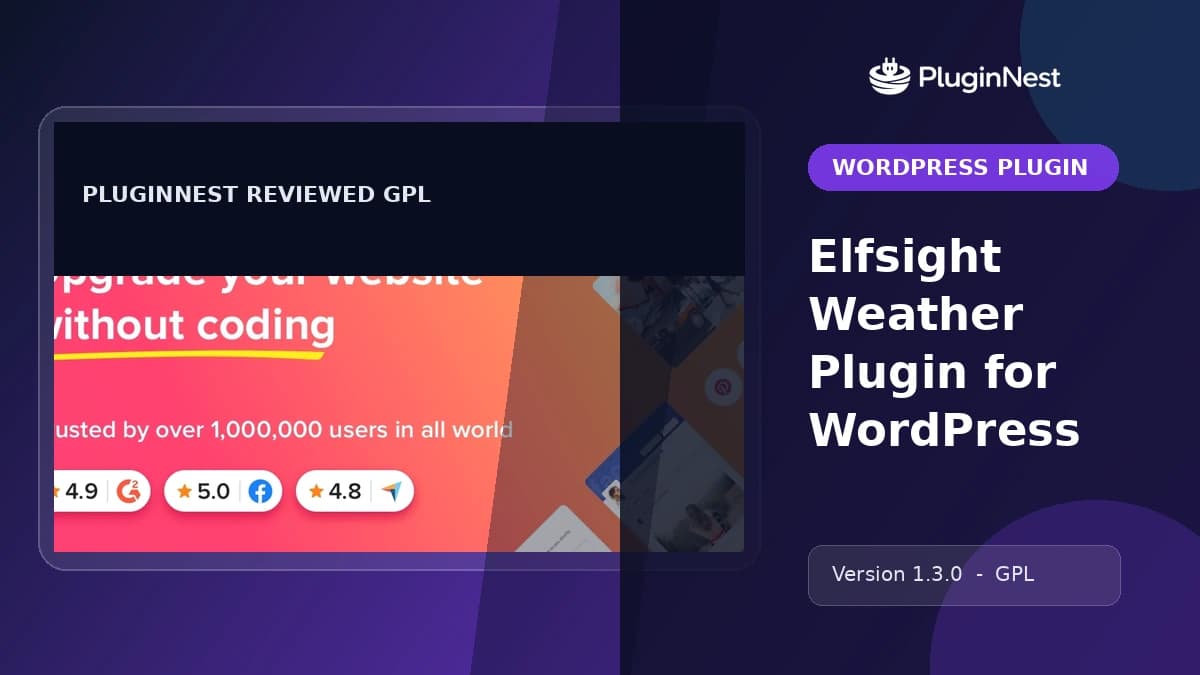 Elfsight Weather Plugin for WordPress product cover